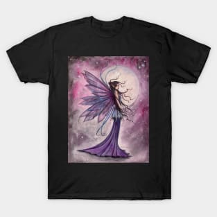 Starlit Amethyst Fairy Fantasy Art by Molly Harrison T-Shirt